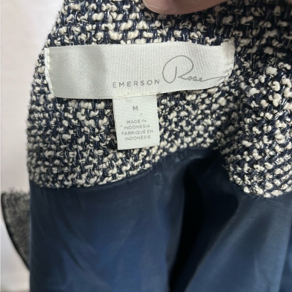 Emerson Rose Blue Tweed Jacket Women’s Medium M Zipper MSRP $199. - Picture 10 of 10
